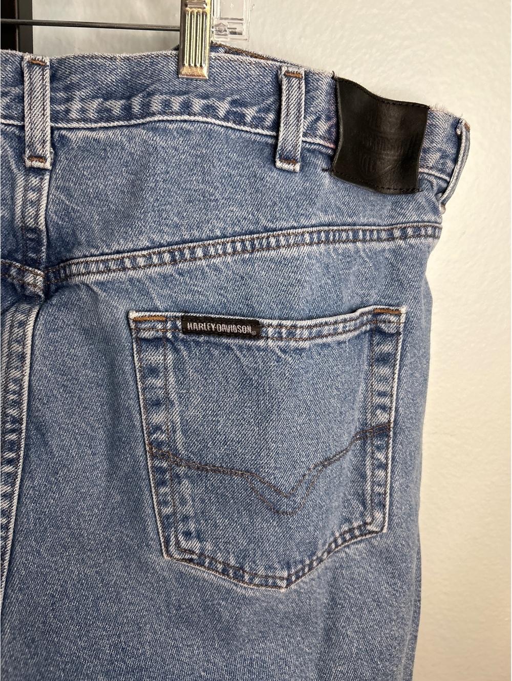 Harley-Davidson Genuine Motorclothes Light Blue Denim Jeans Made in Mexico